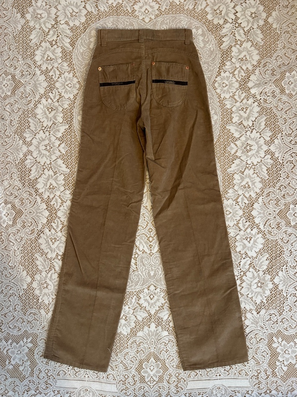 1970s Levi Strauss & Co Corduroy High Waisted Pants, Tan/Camel, Size 25